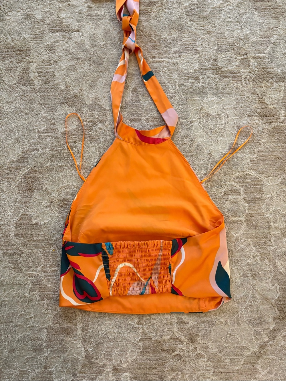 ORANGE HALTER TOP 🍊 - Picture 2 of 4